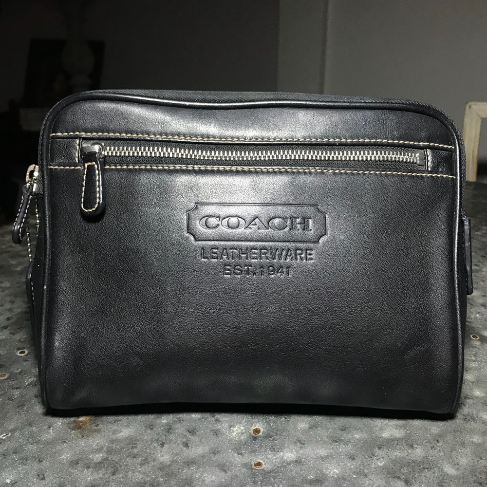 Coach Leather Toiletry Pouch